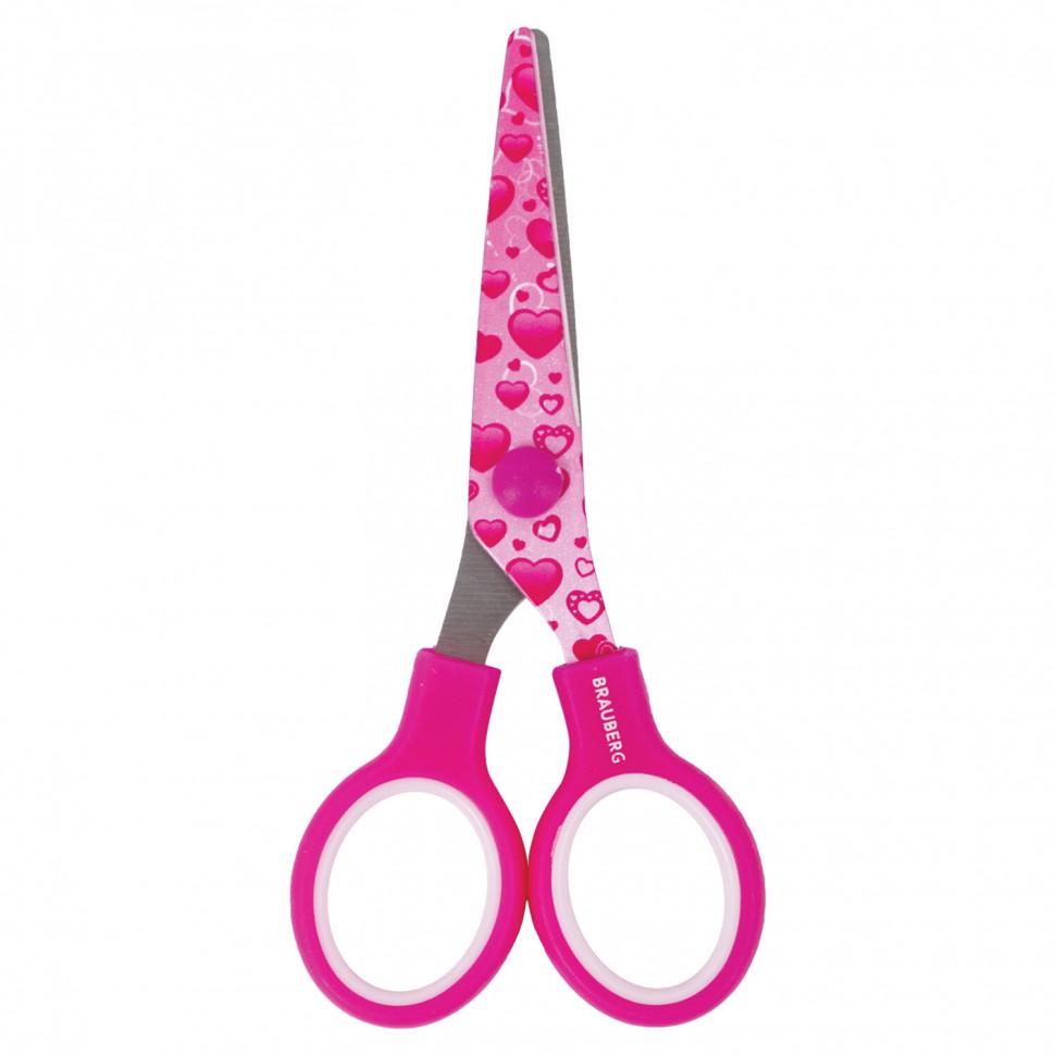 Ножницы детские Brauberg Kid Series Сердечки 130 мм 232275 цена за 12 шт , 